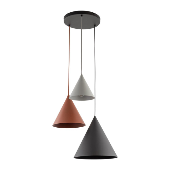Lampadario moderno coni multicolor per soggiorno